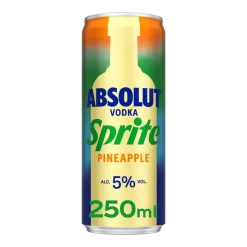 Absolut Vodka & Sprite Pineapple blik (12x 250ml)