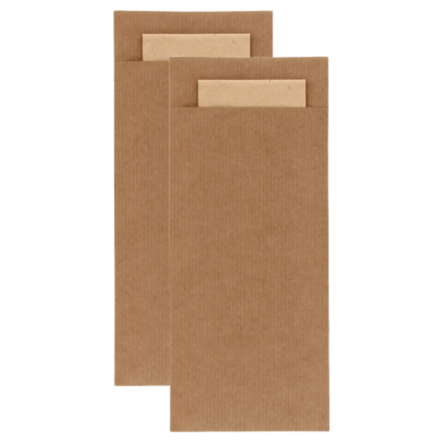 Bestekzakje Pochette Kraft met Naturel Servet (600 stuks)