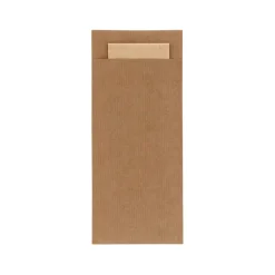 Bestekzakje Pochette Kraft met Naturel Servet (600 stuks)