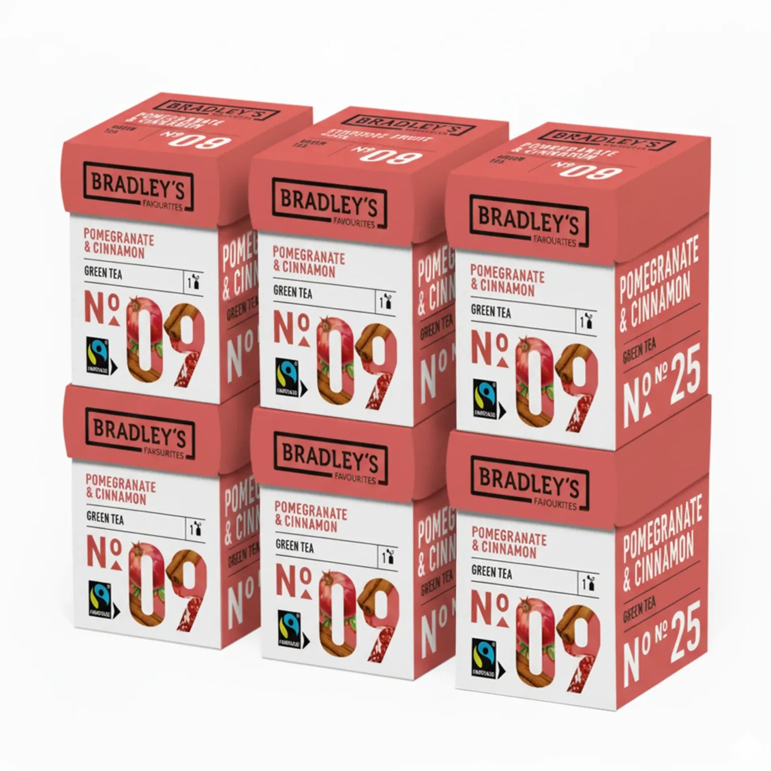 Bradley’s Favourites Green Tea Pomegranate Cinnamon No. 09 (72x 1,75g)