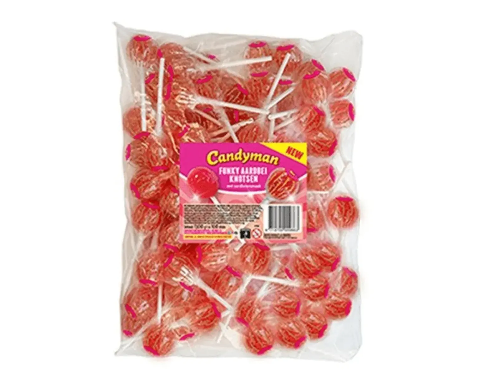 Candyman Funky Aardbei Knotsen (100 stuks)