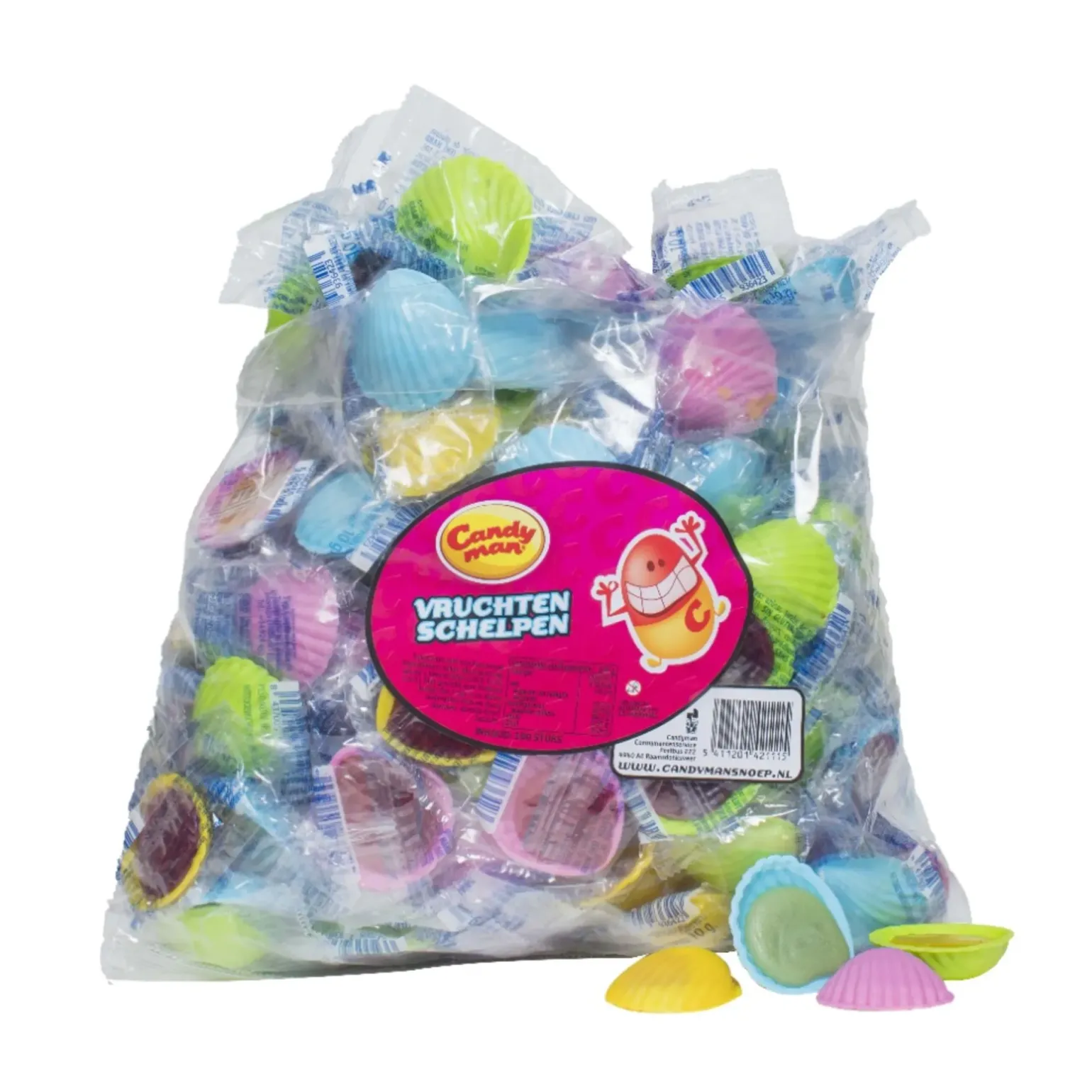 Candyman Vruchtenschelpen (100 stuks)