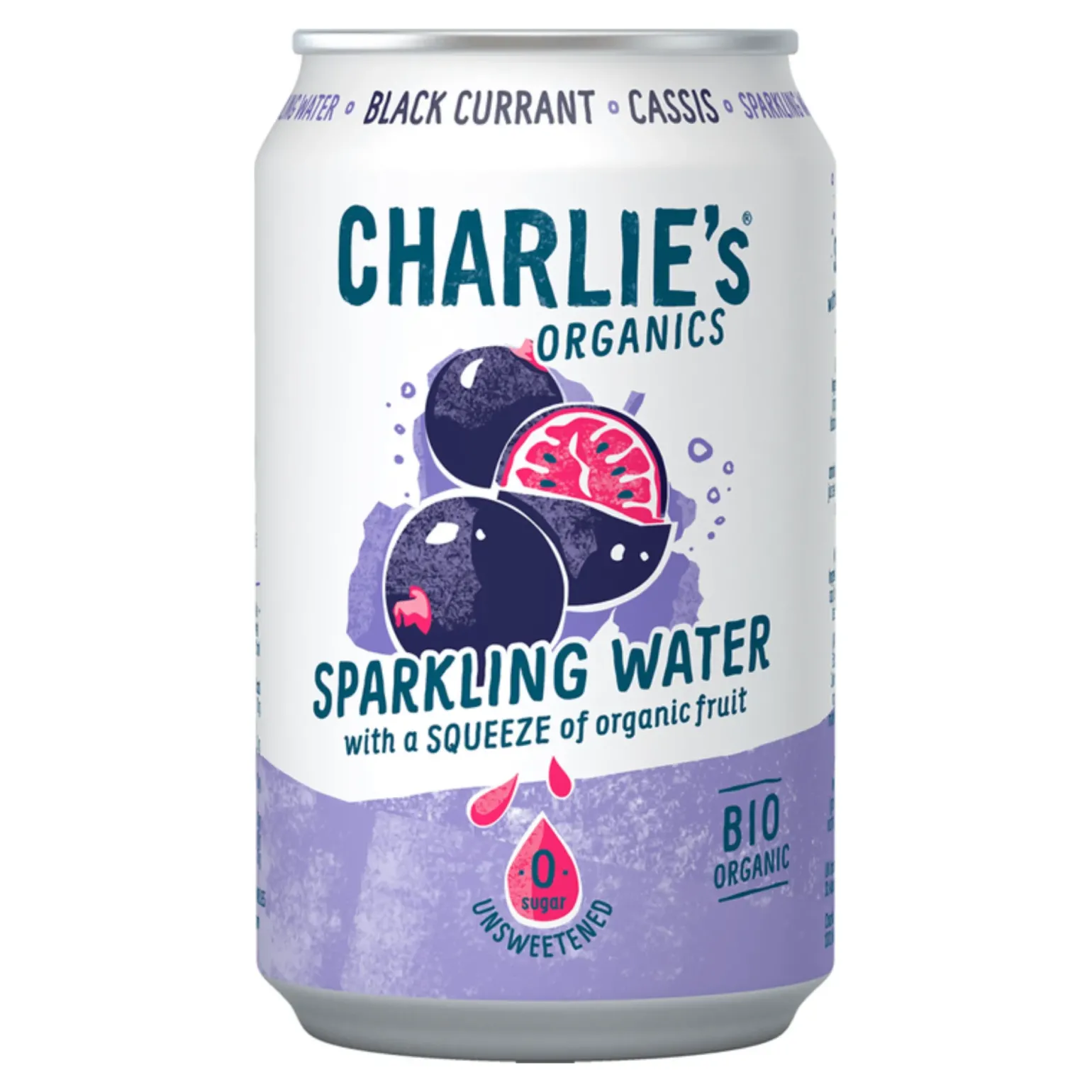 Charlie’s Organic Sparkling Cassis Bio (12x 33cl)