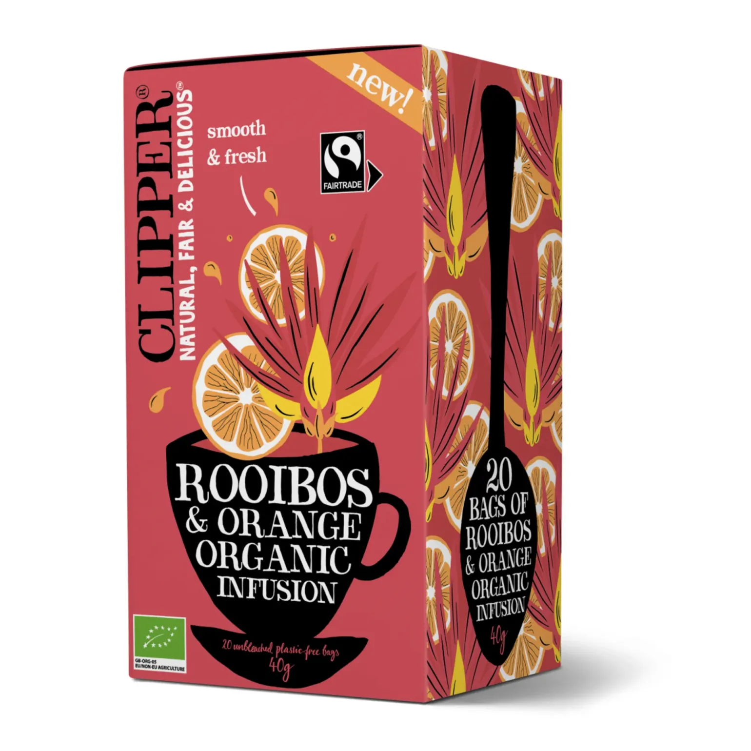 Clipper Rooibos & Orange BIO (4x 20 stuks)