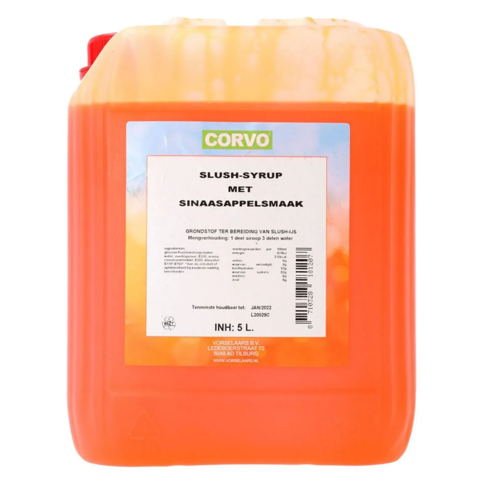 Corvo Slush Siroop Sinaasappel (5 liter)