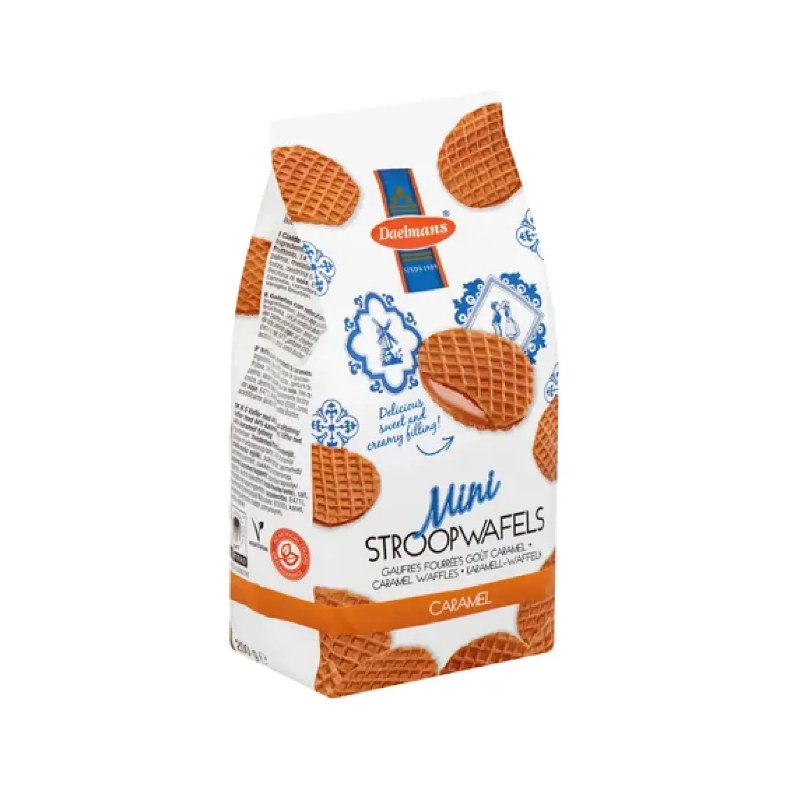 Daelmans mini stroopwafels blokbodemzak 200 gr