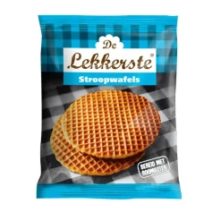 De Lekkerste Roomboter Stroopwafels 80gr (24x 2 stuks)
