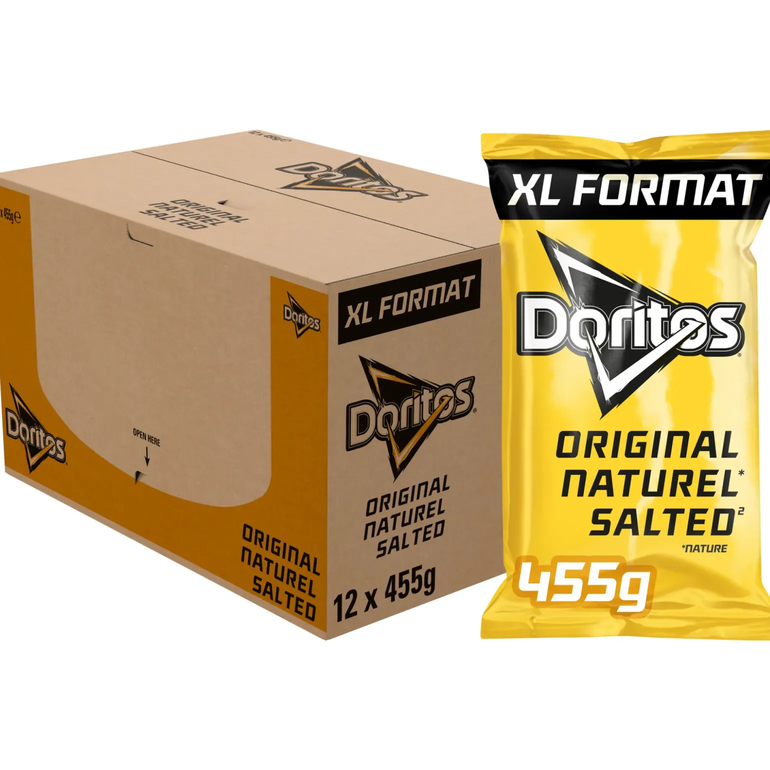Doritos Naturel Tortilla Chips (12x 455gr)