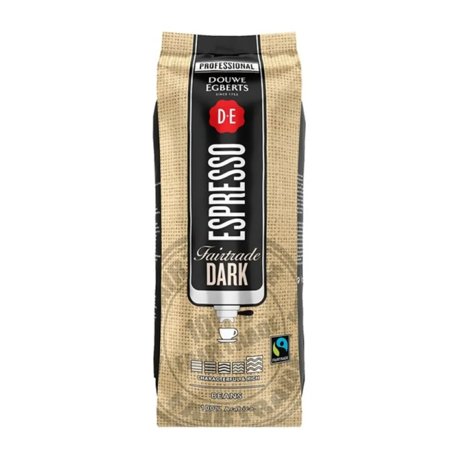 Douwe Egberts Espresso Bonen Fairtrade Dark (6x 1kg)