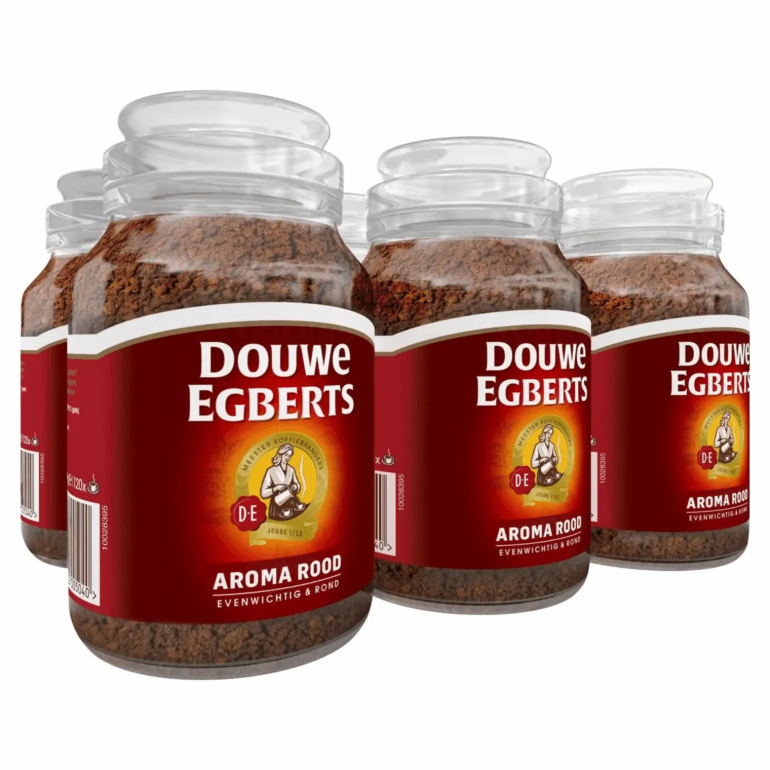 Douwe Egberts Moccona Oploskoffie Aroma Rood (6x200gr)