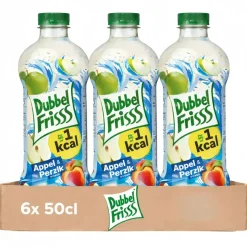 Dubbelfrisss Appel Perzik 1kcal Pet (6x 50cl)