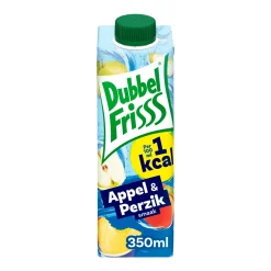 DubbelFrisss 1Kcal Appel Perzik pak (8x 350ml)