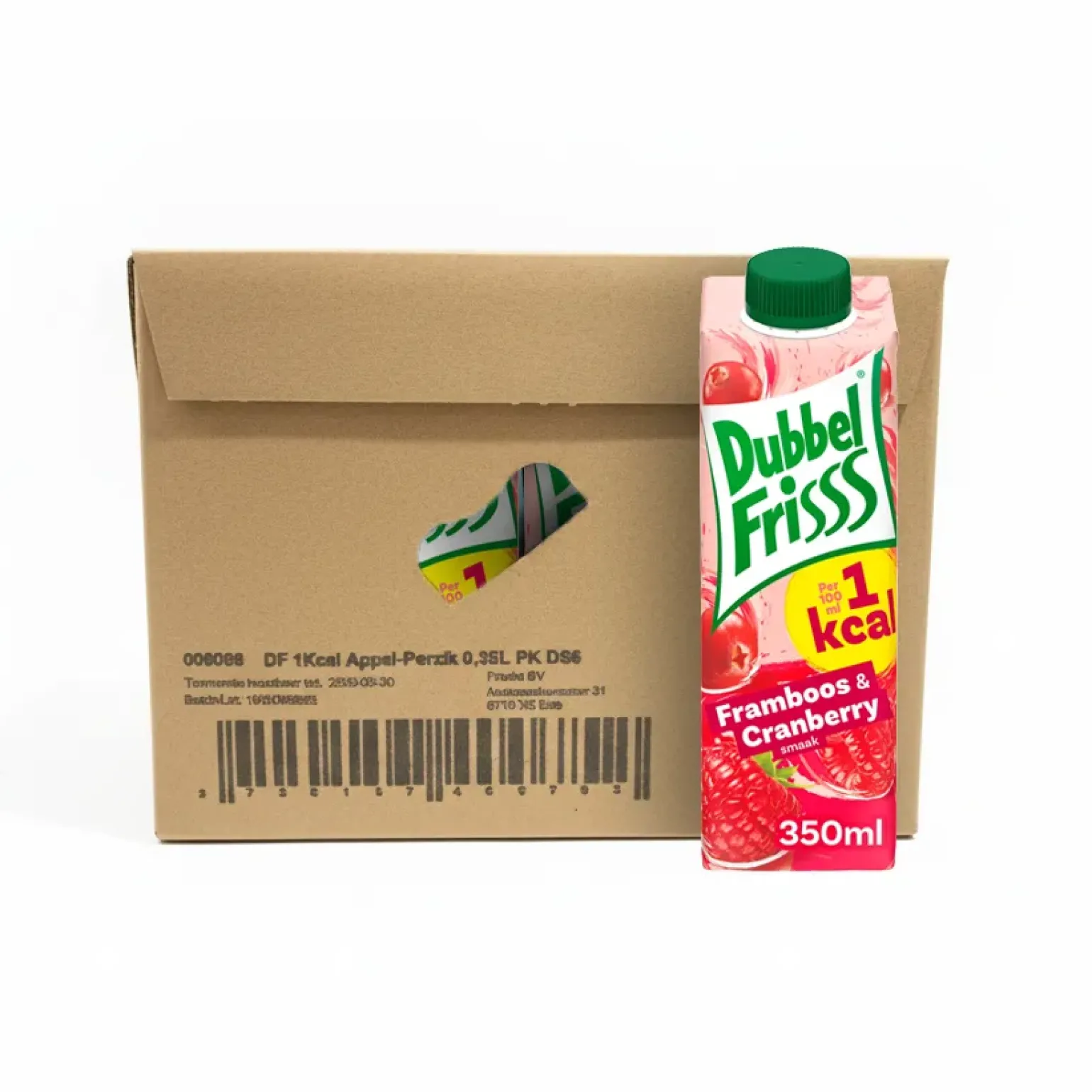 DubbelFrisss 1Kcal Framboos Cranberry (8x 350ml)