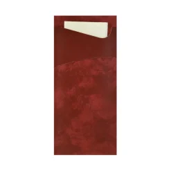 Duni sacchetto bordeaux met 2 laags champagne servet (100 stuks)