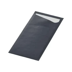 Duni Sacchetto Zwart met 2-Laags Wit Servet (500 stuks)