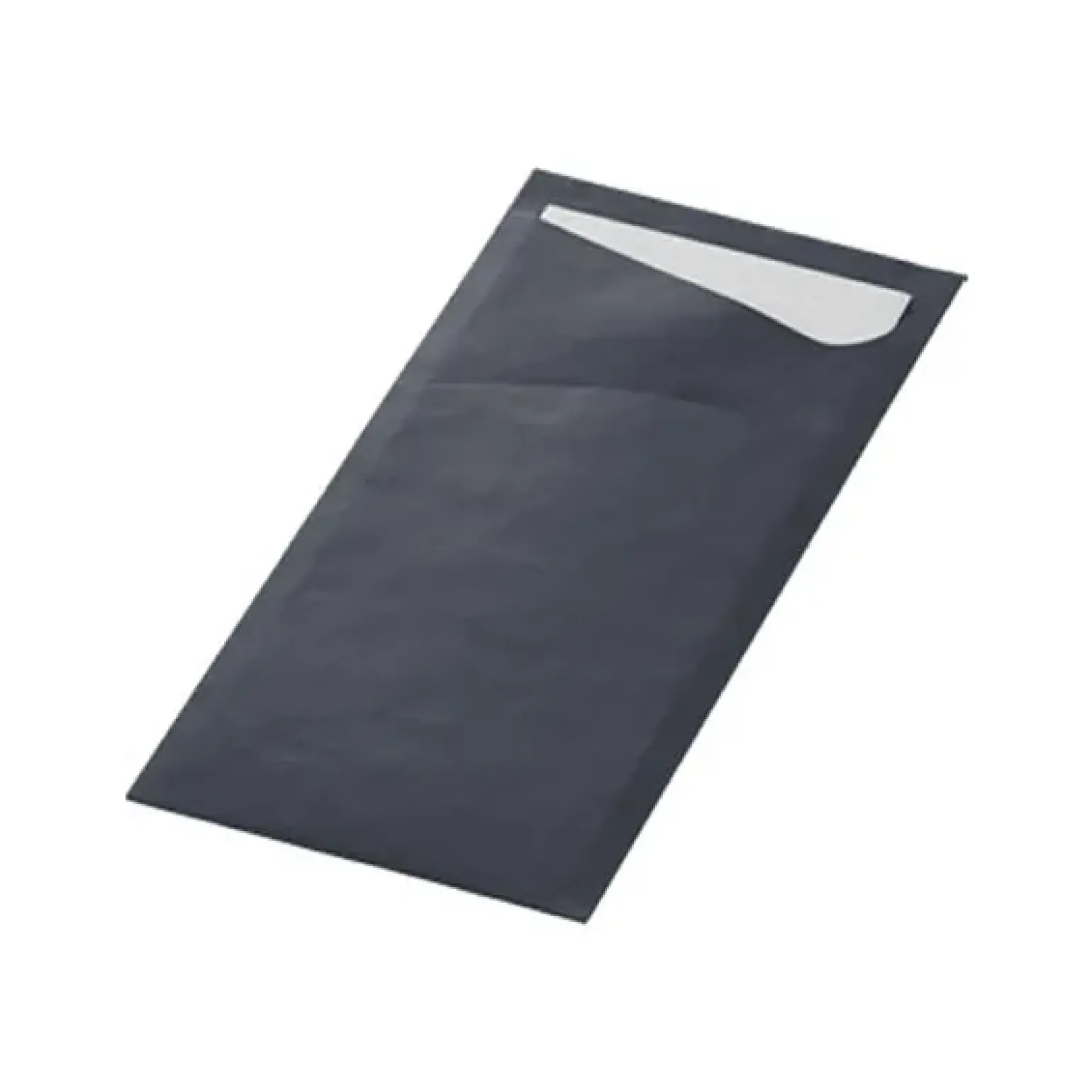 Duni Sacchetto Zwart met 2-Laags Wit Servet (500 stuks)