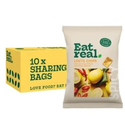 Eat Real Chilli &Amp; Lemon Lentil Chips (10X 95gr)