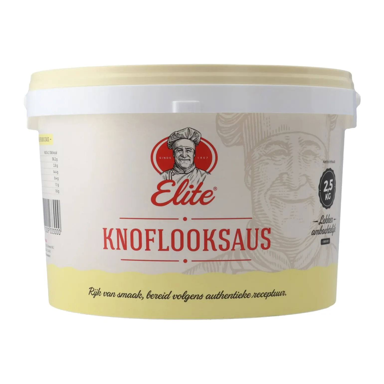 Elite Knoflooksaus (2,5 Kilo)