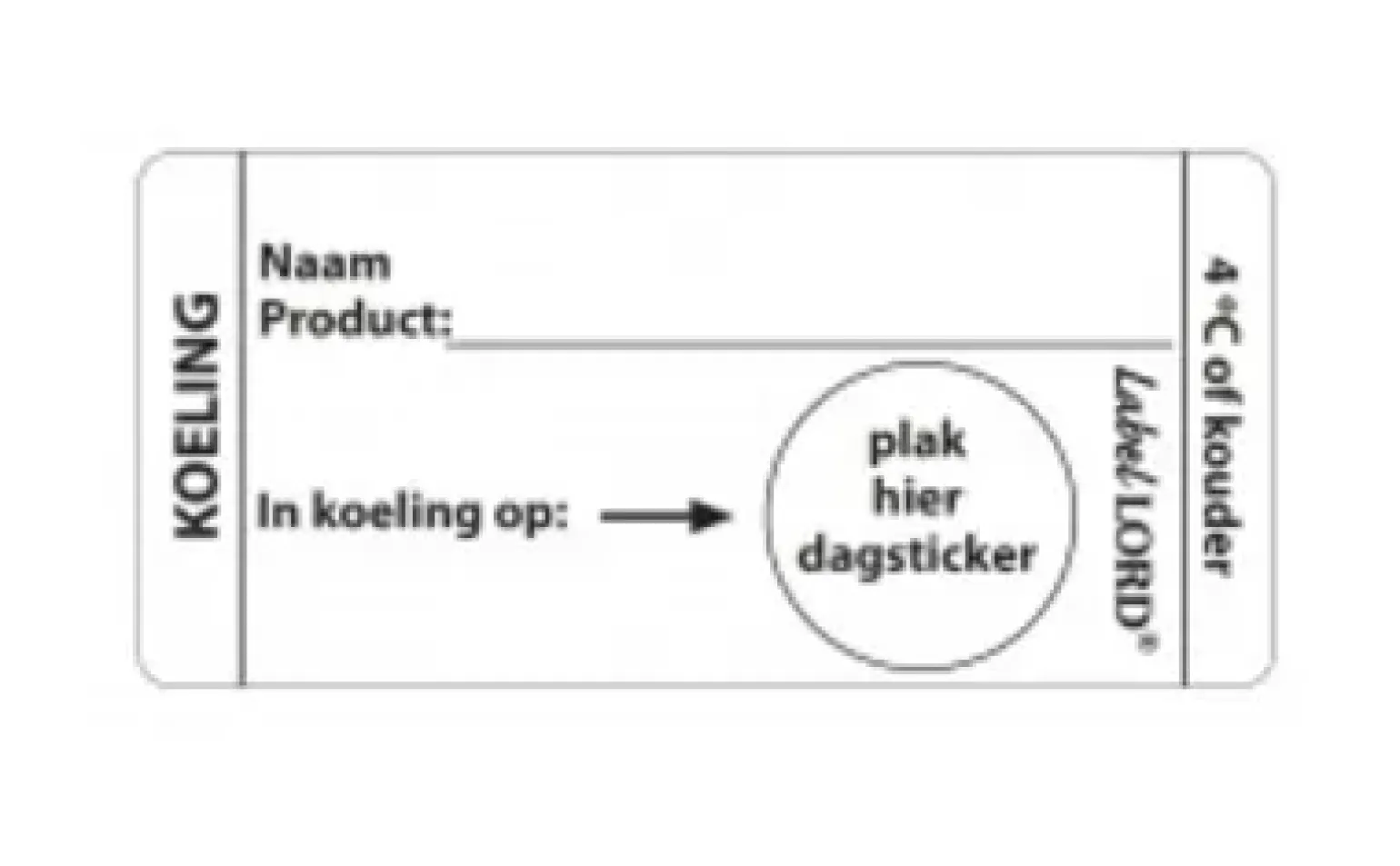 Etiket Koeling (250 stuks)