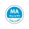 Etiket ‘Maandag Weg Op Woensdag’ (500 stuks)