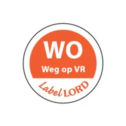 Etiket ‘Woensdag Weg Op Vrijdag’ (500 stuks)