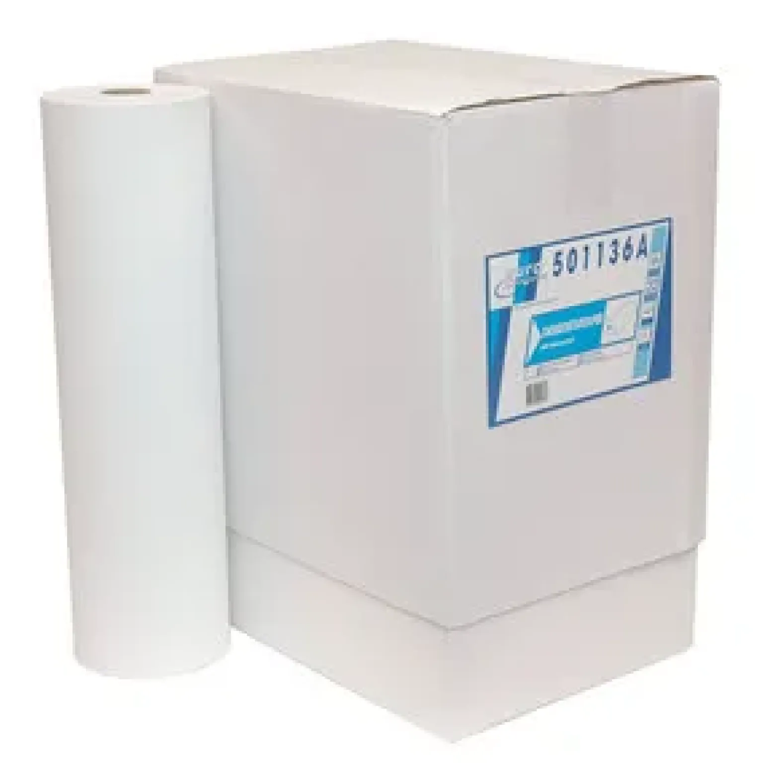 Euro onderzoektafelpapier wit geperforeerd 50 cm breed (5x 150m)