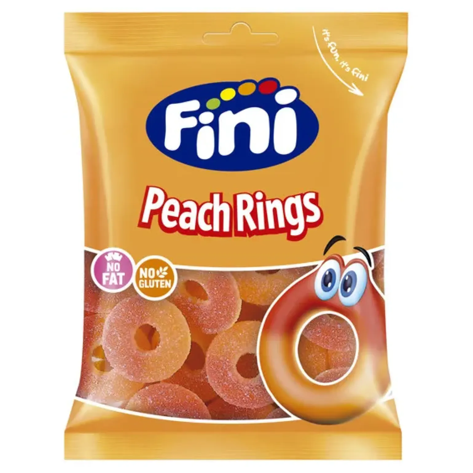 Fini peach rings zakje (12×90 gram)