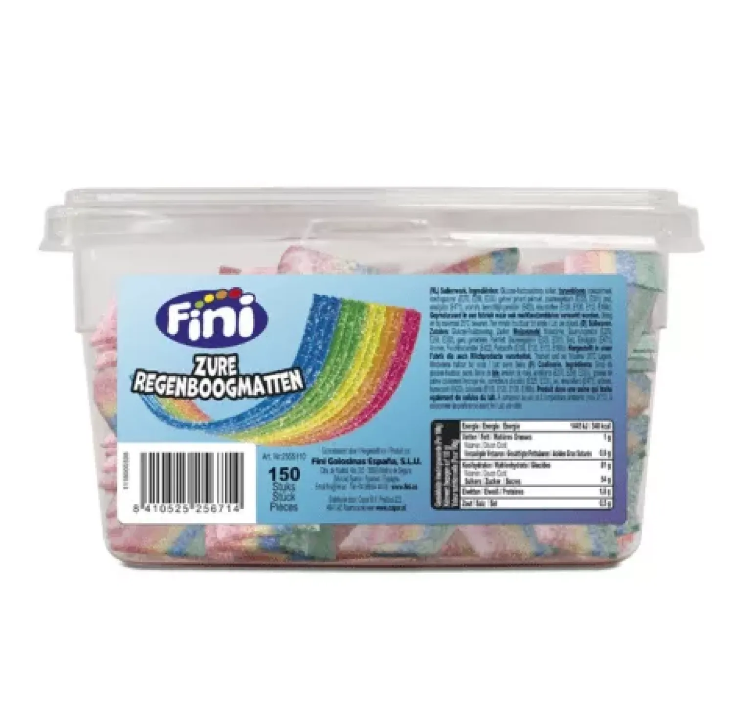 Fini Zure Regenboogmatten (150 stuks)