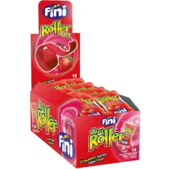 Fini Zure Roller Aardbei Zakjes (18×20 gram)