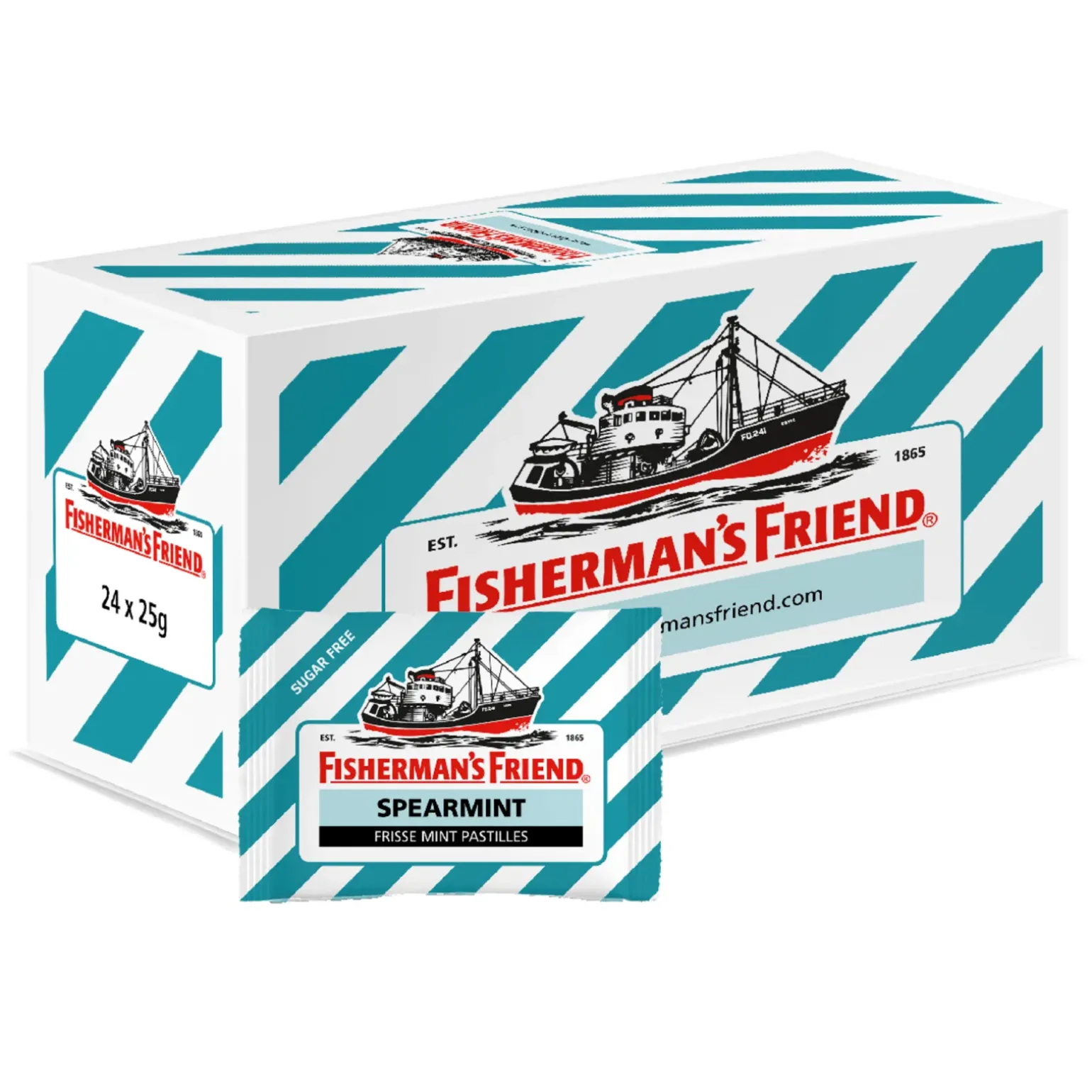 Fisherman’s Friend Spearmint Suikervrij (24x 25gr)
