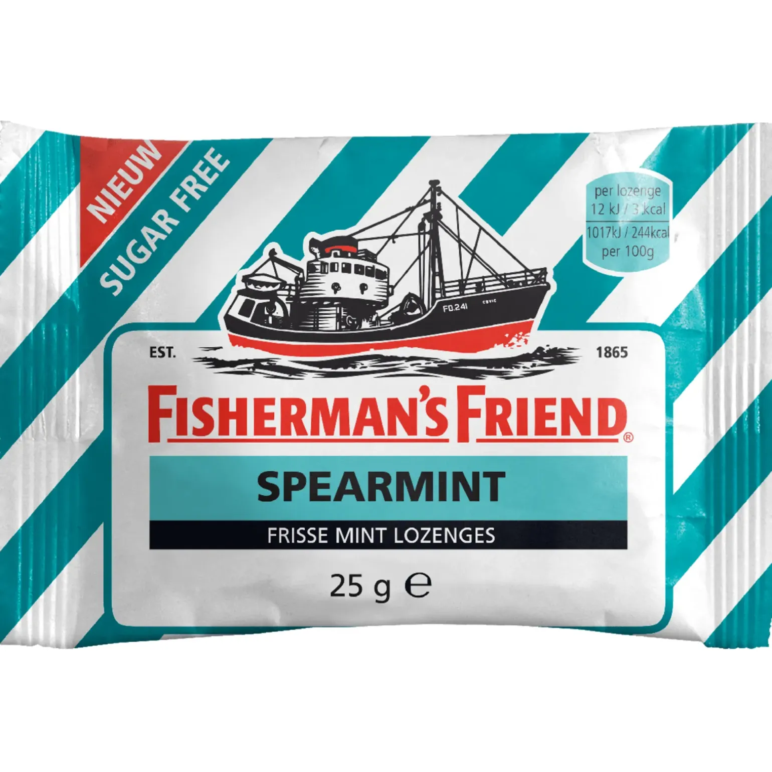 Fisherman’s Friend Spearmint Suikervrij (24x 25gr)