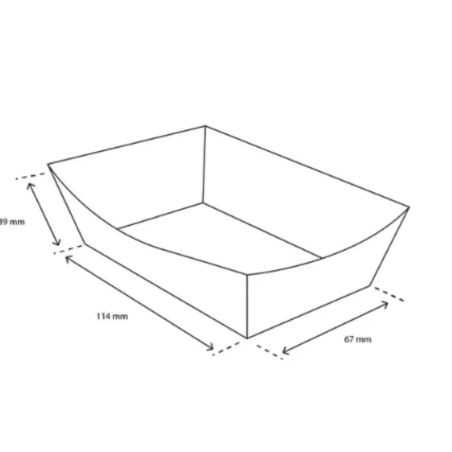 Frietbakje A13 kraft / wit BIO (400 stuks)
