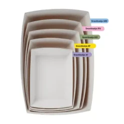 Frietbakje A13 kraft / wit BIO (400 stuks)