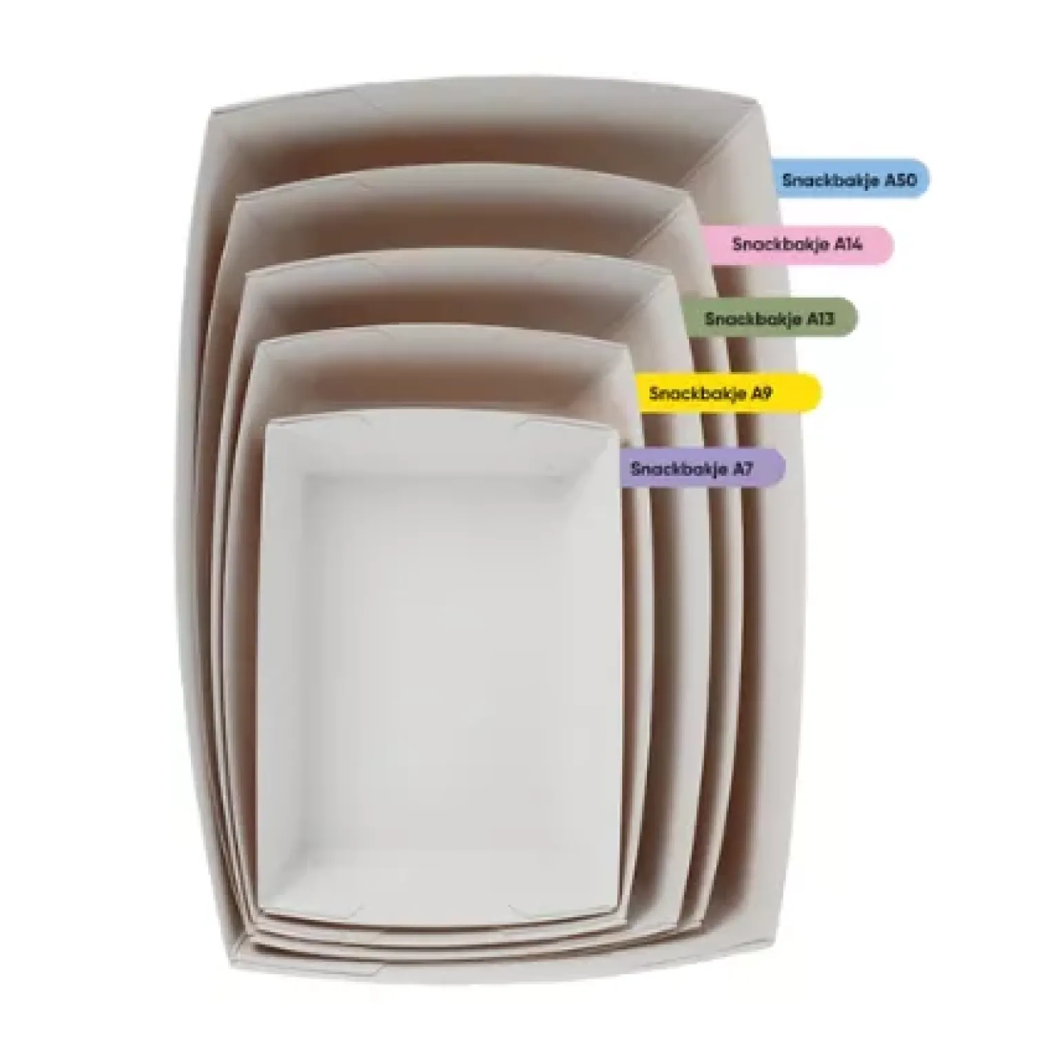 Frietbakje A13 kraft / wit BIO (400 stuks)