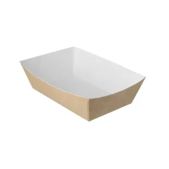 Frietbakje A9 kraft/wit BIO (400 stuks)