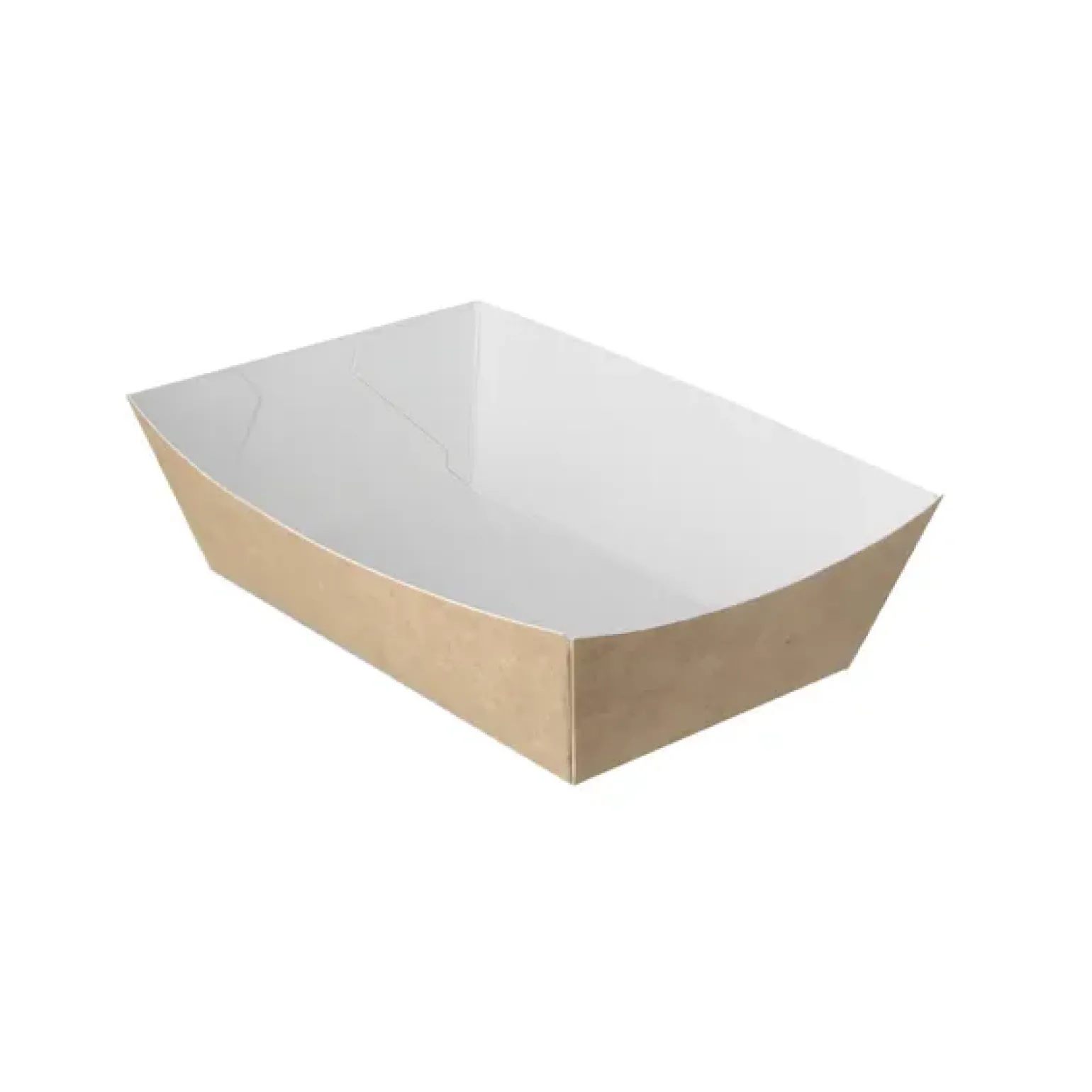 Frietbakje A9 kraft/wit BIO (400 stuks)