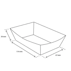 Frietbakje A9 kraft/wit BIO (400 stuks)