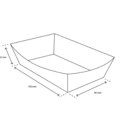 Frietbakje A14 Kraft/Wit BIO (400 stuks)