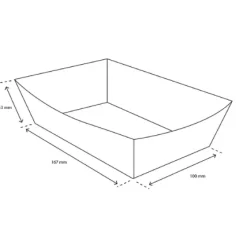 Frietbakje A50 Kraft/Wit BIO (400 stuks)