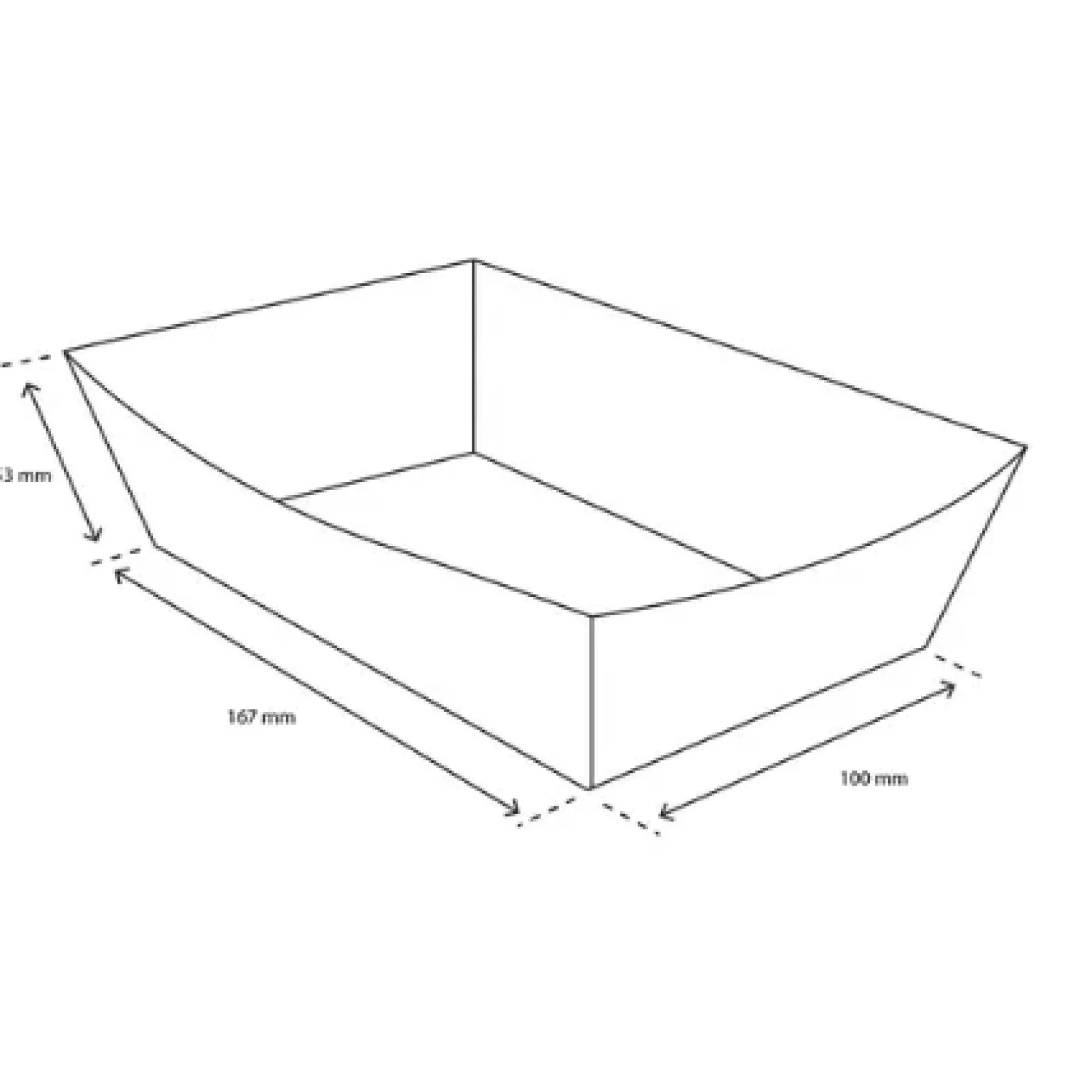 Frietbakje A50 Kraft/Wit BIO (400 stuks)