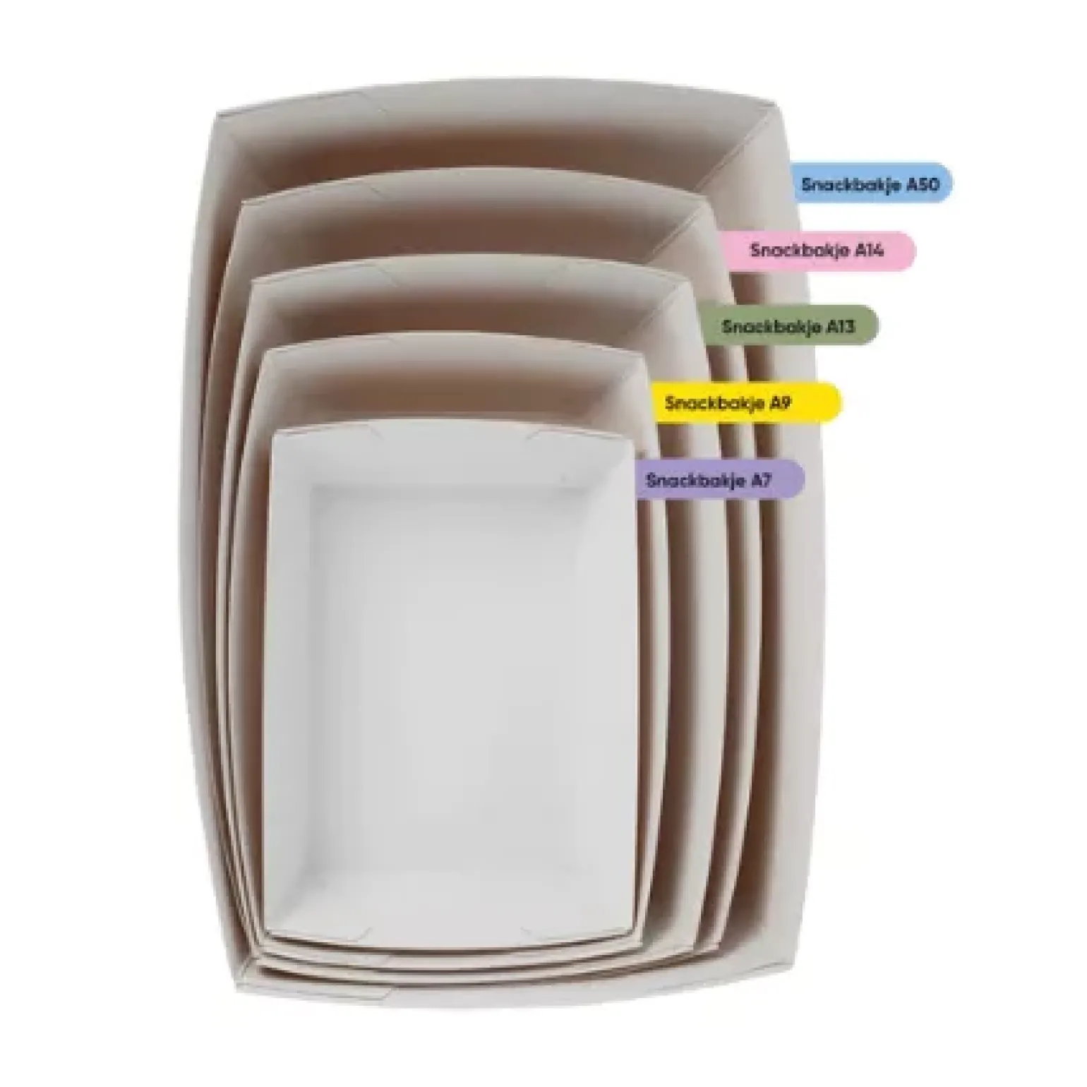 Frietbakje A50 Kraft/Wit BIO (400 stuks)