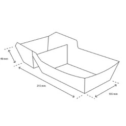 Frietbakje A22 kraft/wit BIO (A9+saus)(400 stuks)