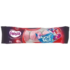 Frisia Rocket Balls Zure Kogels Aardbei (50x 5-pack)