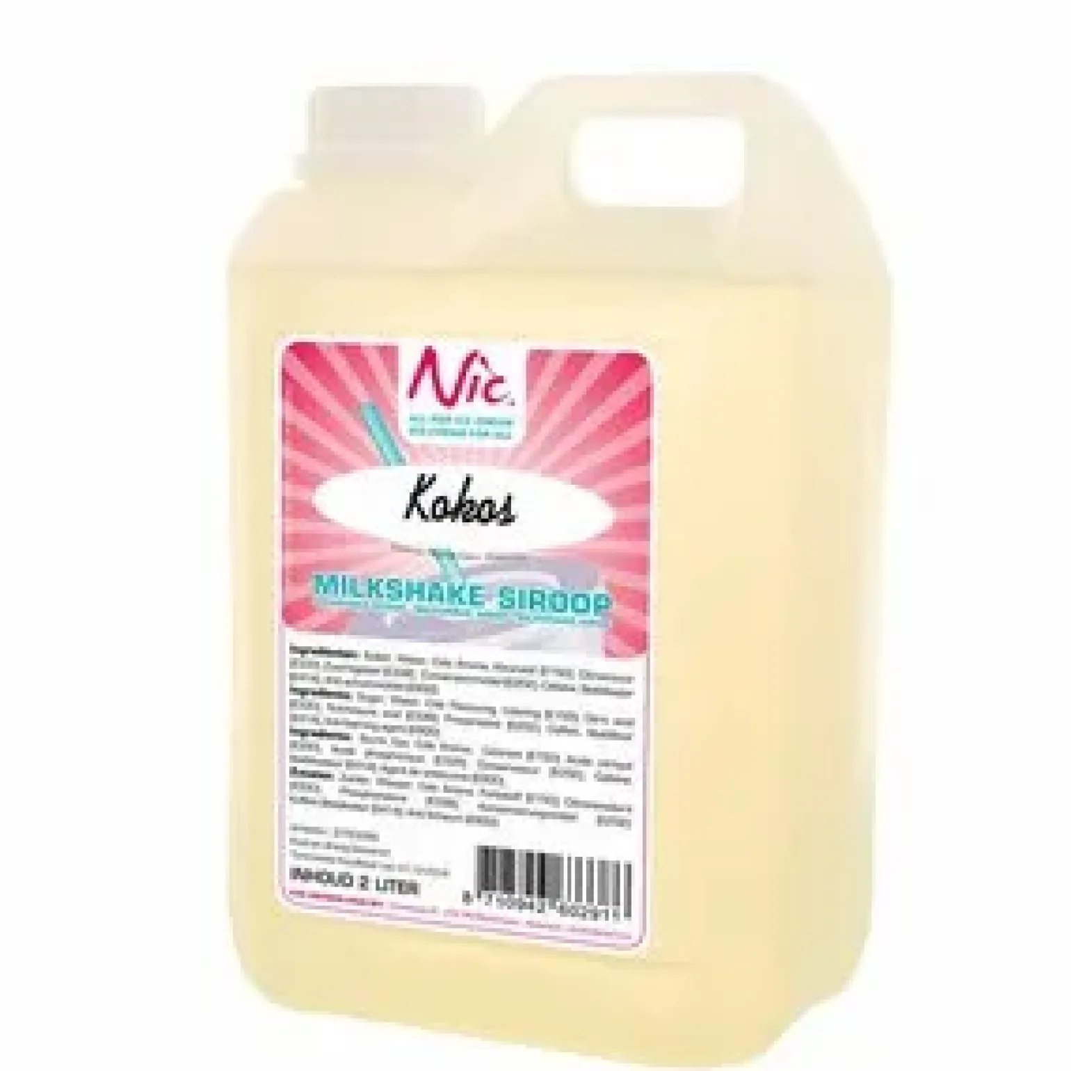 Frusco milkshakesiroop cocos 2 liter