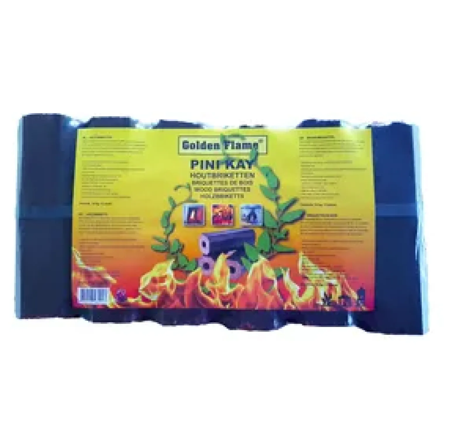 Golden Flame Pini Kay Houtbriketten 10 kg (12 stuks)