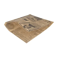 Hamburger zakje 17 x 18 cm vetvrij krant papier BIO (1000 stuks)