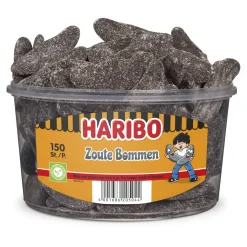 Haribo Drop Zoute Bommen (150 stuks)