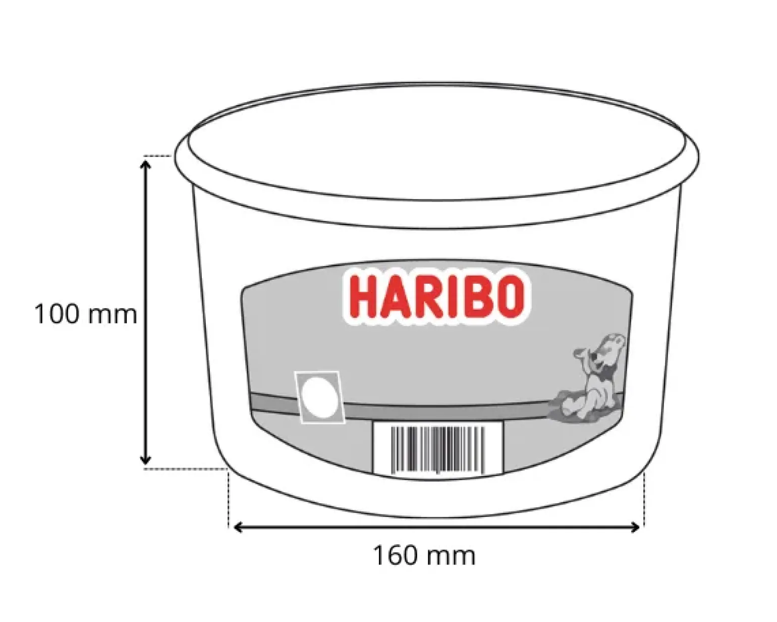 Haribo Happy Cola Silo (150 stuks)