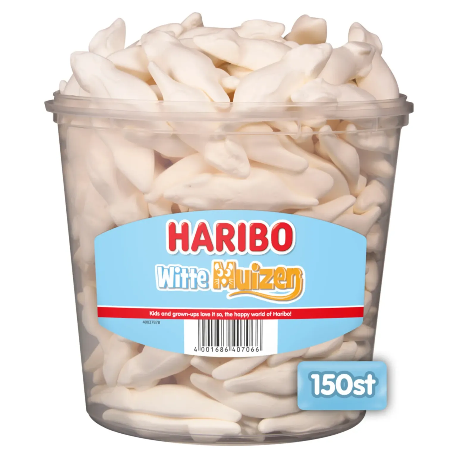Haribo Schuim Witte Muizen (150 stuks)