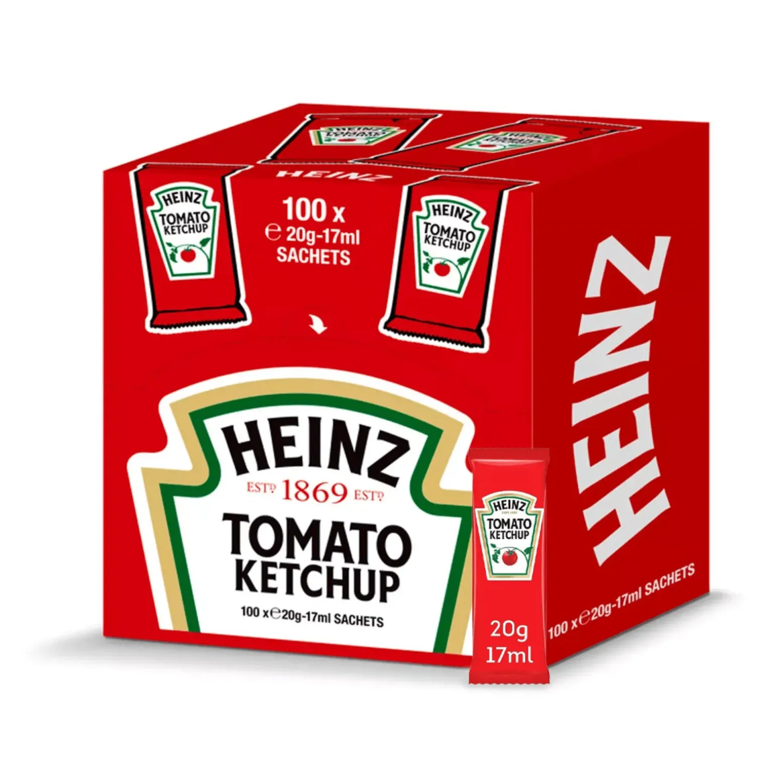 Heinz Tomatenketchup Sachets (100x 17ml)